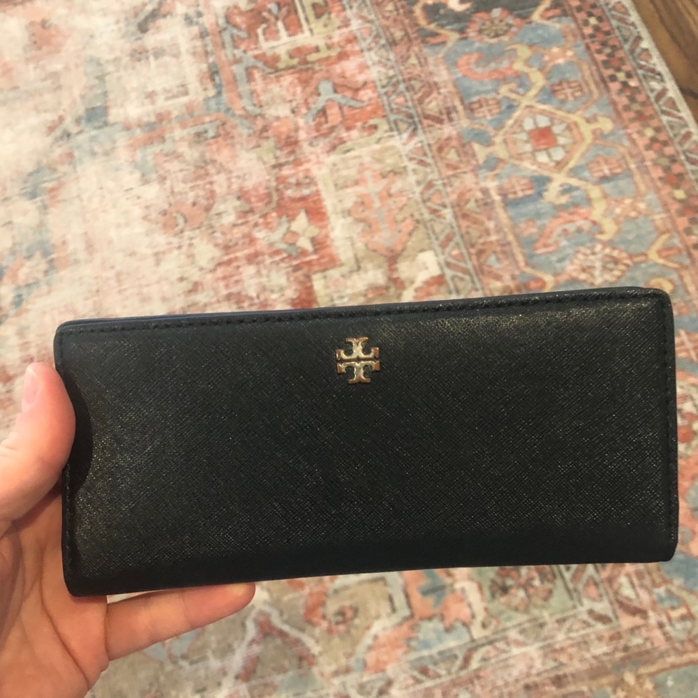 Tory Burch black saffiano leather wallet